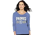 MLB San Diego Padresレディースクルーネックスウェットシャツ、M、ブルー