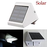 GLADLEソーラーライトアウトドア、ソーラー発電AA Ni-Mh屋外4 LEDモーションセンサーライトオートオン/オフ夕暮れまで夕暮れソーラーパワード防水ガーデンパティオガレージセキュリティライトス