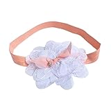 Tonsee ベビー ガールズ ヘッドバンド 可愛い レース フラワー ヘアバンド プリンセス ヘアアクセサリー (ホワイト)