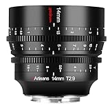 7artisans 14mm T2.9フルフレーム114°Cineレンズ、Sony A7シリーズA7R A75 A7SII A9 A7C A1などと互換性があります。