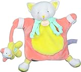 ＤＯＵＤＯＵ　DC2569 パペット　キャット　イエロー　マイクロファイバー 赤ちゃんネコのお腹を触るとパリパリ音がします ｻｲｽﾞ	H約25cm