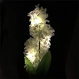 ソーラーフラワーライト led 造花 ソーラー ヒヤシンス　風信子 ガーデンライト 電気代不要 1本 埋め込み式 屋外 芝生 玄関 庭園灯 夜もお庭を彩ります フラワーライト夜景ライト インテリア飾り