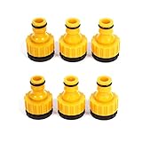 OUNONA 6個1/2 3/4インチ蛇口アダプター洗濯機ホース継手クイックコネクターアダプターガーデンタップホースパイプ継手アダプター