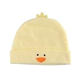 冬のかわいいベビーコットンニット帽子、赤ちゃん男の子と女の子（6?12ヶ月）、イエローダック