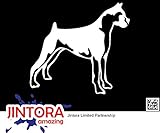 JINTORA ステッカー/カーステッカー - Shepherd Dog - シェパードドッグ - 96x88mm - JDM/Die cut - 車/ウィンドウ/ラップトップ/ウィンドウ- 白