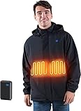 電熱服 加熱ベスト 3段階温度調整 USB給電式 10000mAhモバイルバッテリー付属 洗濯可 超軽量 電熱ウェア
