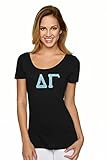 Delta Gamma Letter Glitter & Bling t-shirt- Large