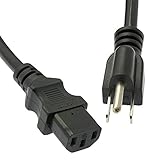 Otimo 3 Ft Computer Power Cord 5-15P to C-13 Black / SJT 16/3 [並行輸入品]