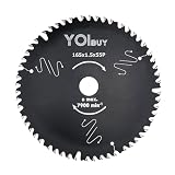 YOIbuy 丸鋸刃 165mm チップソー 165x1.5x55P 内径20mm 木工用 静音 造作用 フッ素樹脂コーディング YCSB-165-55-1P