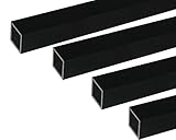 安田 アルミ角パイプ 1m 2.0x30x30mm ブラック 4本組