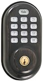 Yale Real Living Keyless Push Button Deadbolt with Z-Wave in Oil Rubbed Bronze (YRD210-ZW-0BP) [並行輸入
