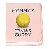 CafePress – MommysテニスBuddy – スーパーソフトベビー毛布、新生児おくるみ ピンク 10005376496832E