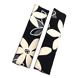 ココトリコ（cocotorico） シートベルトカバー 2個セット フラワー柄 【ブラック北欧花柄】