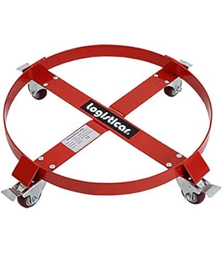 Amazon.co.jp: ドラム缶キャリー 定格荷重300kg PUキャスター スチール