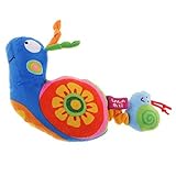 monkeyjack bright-colored Bell Vibrative Snail RockingバーBaby Plush教育おもちゃ