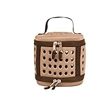 ペットバッグ ペット用品 キャリー ハムスター タートル 19*14*15cm 1kg以内 お出かけバッグ 折りたたみ式 通気性 ポータブル EVA素材 hibote ミニ ベージュ
