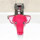 Reedoo 子供用品 蛇口 エクステンダー 手洗い補助パーツ 手洗いサポート 子ども用 可愛い　象型　便利グッズ 踏み台 手洗いグッズ 洗面所パーツ 1個 ピンク