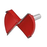 uxcell　ヒンジボーリングビット　ドリルツール　炭化チップ　55mmの直径　木工　レッド　シルバートーン