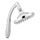 Asixx　シャワーヘッド　360°調整可能　レインフォールシャワーヘッド　ステンレス製　円形　極細水流　低水圧用　増圧　節水　洗浄便利　工具不要　取り付け簡単　浴室用