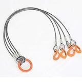 ４点吊ワイヤー 径10ｍｍ 長1.0ｍ 荷重1.95t スリング 玉掛 J4-10-1 (J4-10-1)