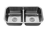 Lenova SS-LD-01 Stainless Steel Specialty Double Bowl Undermount Kitchen Sink by Lenova