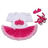 (ビメイゴー) Bmeigo 子供 女の子 ガールズ ベビー チュチュドレス ワンピース チュール スカート ベビードレス ベビーチュールドレス 3点セット -06M02