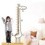 Hotportgift Giraffe Animal Height Chart Measure Wall Sticker Nursery Kids Decals Decor by HPG