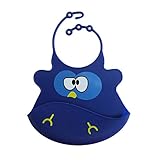 Tovadoo ベビー 食事用エプロン キャラクター柄　シリコーン製　バンド調整可　防水　水洗い簡単　出産祝い　プレゼント　九色入　18cm*26.5cm