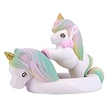anboor 4.5 " SquishiesユニコーンペガサスKawaiiソフトSlow Rising香りつきHorse SwimリングSquishies Stress Relief子供おもちゃ2個/