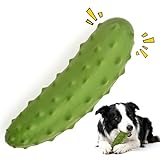 LIFLIX 中～大型犬 おもちゃ 犬噛むおもちゃ 音が出る 耐久性 丈夫 天然ゴム 犬用玩具 歯磨き ストレス解消 キュウリ 緑色