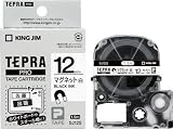 [N-7812922]キングジム　テプラＰＲＯテープ　マグネット白／黒文字 SJ12S