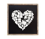 16.25' Square Wall Decor with Us States in Heart Shape [並行輸入品]