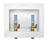 Water-Tite 85711 Econo Center Drain Washing Machine Outlet Box with Brass Quarter-turn Hammer Arrest