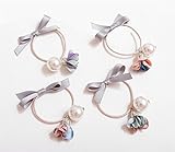 【爱莉セレクトショップ】ヘアゴム 【 8個セット 】 シンプル リング きらきら キューブ 大人かわいい おしゃれ ヘアアクセサリー (8点セット)