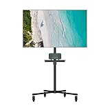 YOHOFUR「32-65V型推薦」テレビスタンド 32-65インチテレビ対応 壁寄せテレビ台 チルト＆回転可 棚板＆キャスター付き ディス
