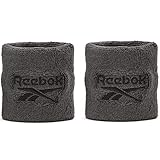 リーボック(Reebok) スポーツ リストバンド ショート グレー 吸汗 速乾 伸縮 運動 男女兼用 RASB-11020 RASB-11025