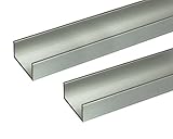 アルミ形材 ｱﾙﾐﾁｬﾝﾈﾙ 2m 2.0x14x10mm ｼﾙﾊﾞｰ 2本組　　安田