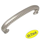 Cosmas ® 7177snサテンニッケルキャビネットハードウェアハンドルプル – 3 – 3 / 4 ( 96 mm )穴中心 – 25パック