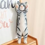 猫 ぬいぐるみ リアルなぬいぐるみ 猫のぬいぐるみ 子供へのギフト だきまくら かわいい 縫い包み ふわふわ プレゼント 置物 店飾り ソファー背当て 気持ちいい抱き枕 猫グッズ 癒し系 贈り物 40cm 縫い包み 動物 グレー