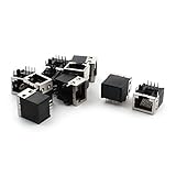 uxcell RJ45 8P8C PCB ジャック LAN ネットワーク 8ポジションソケットポート18mm