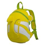 Coavas Kids Backpack Cute Toddler Backpacks Fish Children Backpack - Cartoon Fish Shape Pack Yellow(