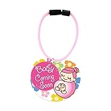 Baby coming soon マタニティマーク マスコットタグ 着脱式 (花柄カラフル)