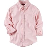Carter's(カーターズ) オックスフォードボタンフロントシャツ ピンク トップス長袖シャツ 8歳【並行輸入】