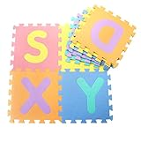 Lettera 10pcsソフトEvaフォームパズルマット床クロールラグキッズ赤ちゃんクロールパッド再生