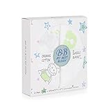 Muslin Swaddle Blanket set - 100% Organic Cotton by My Best Buddy - - great for birthdays and baby s