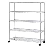 スチールラック ローコスト W121.2×D45×H156cm 棚 5段 什器 オリジナル