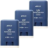 [BILD] 日焼け止め スティックタイプ 3個セット 手が汚れない UV 紫外線予防 持ち歩き 最高値 SPF50+ PA++++ ウォータープルーフ 3個セット
