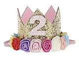 KRY ベビー 王冠 クラウン パーティー キッズ 大人 子供用 髪飾り ガールズ 帽子 ヘッドバンド 可愛い フラワー クラウン ストレッチ キッズ 女子会 パーティー ヘアバンド 1歳 2歳 3歳