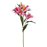 KOZEEY結婚式　ウェディング 造花 花びら 花ヘッド 結婚式 装飾 DIY 人工 ユリ 濃いピンク