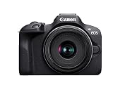 Canon EOS R100 ミラーレスカメラ RF-S18-45mm F4.5-6.3はSTMレンズキット 24.100万画素CMOS(APS-C)センサー 4Kビデオ RFマウント ブラック